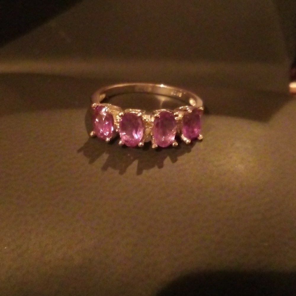 Multi-stone Amethyst Ring sz 7